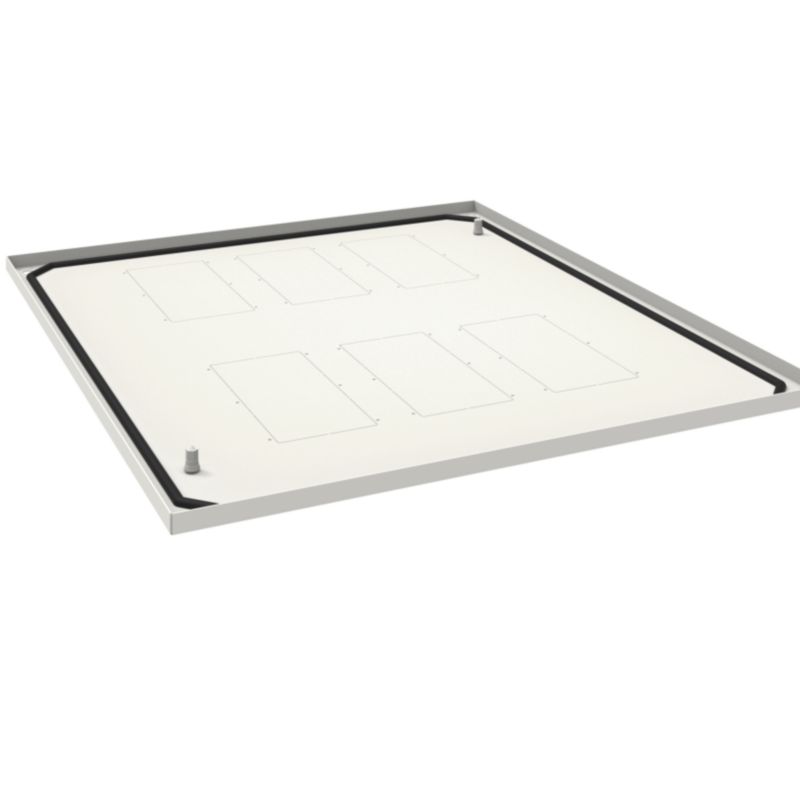 Plaque passe câbles ouverte quadro evo P800xL1000mm Blanc pur FN117E