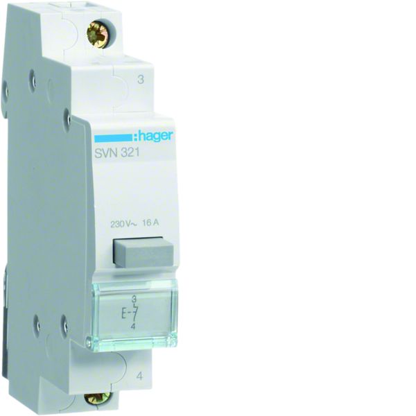 Bouton poussoir à impulsion 1O+0F 16A 1 module SVN321