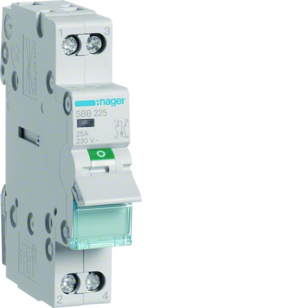 Interrupteur sectionneur à voyant LED Orange 25A 2P 1 module SBB225