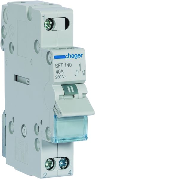 Inverseur avec point zéro 40A 1P 230 - 230VAC 1 module SFT140