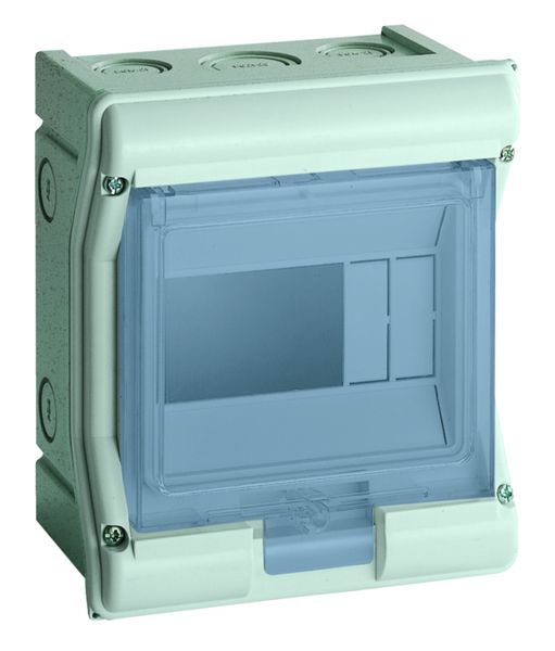 Coffret de distribution étanche Vector IP55, 1 rangée 4+2 modules 190x165x113mm VE106F