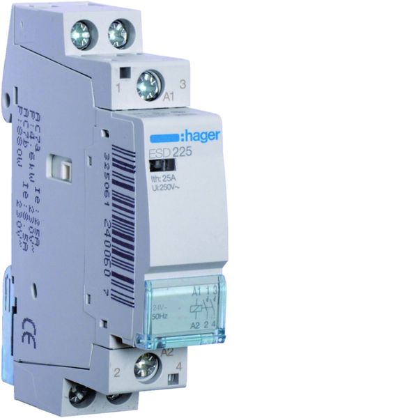 Contacteur 25A, 2F, 24V 1 module ESD225