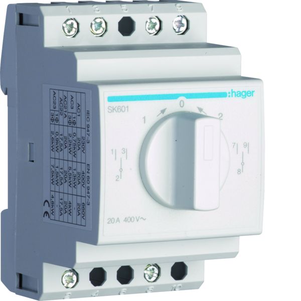 Inverseur bipolaire 2 contacts NO-NF 20A SK601