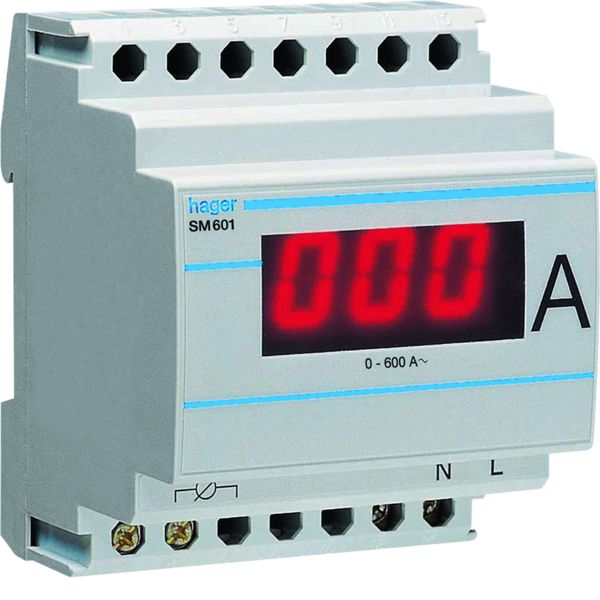 Ampéremètre digital 0-600A branchement sur transformateur de courant SM601