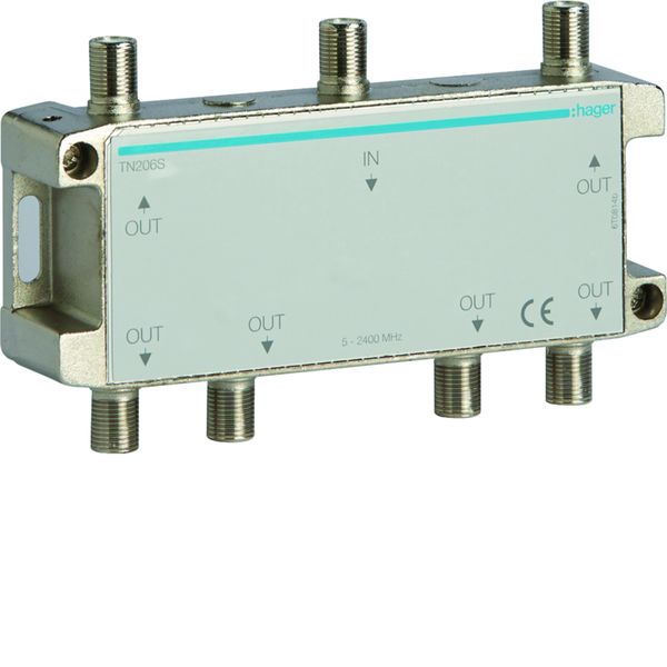 Répartiteur TV hertzien/satellite 6 sorties COAX 5-2400MHz TN206S