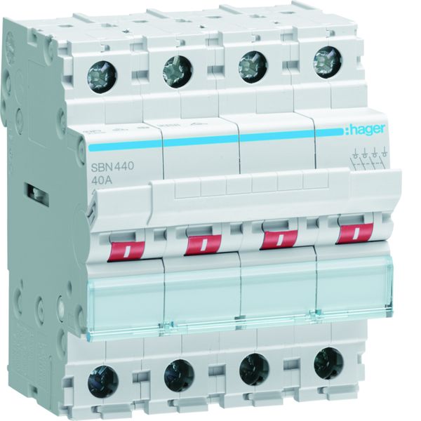 Interrupteur sectionneur 40A 4P 4 modules SBN440