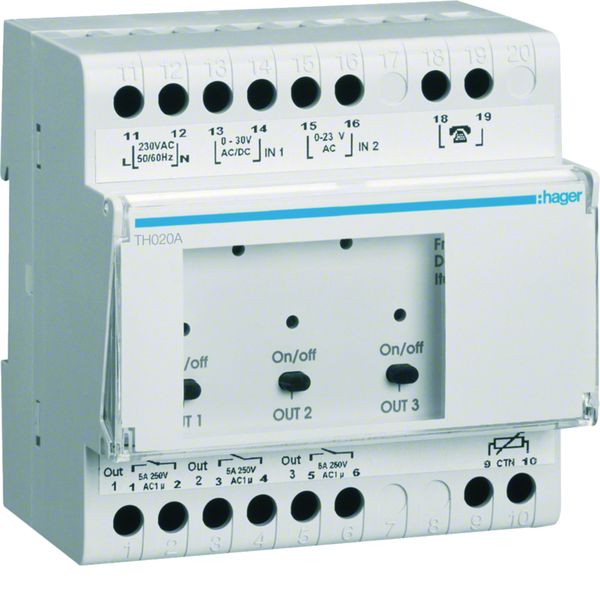 Passerelle tél. 3 entrées + détection de coupure secteur, 3 sorties TH020A