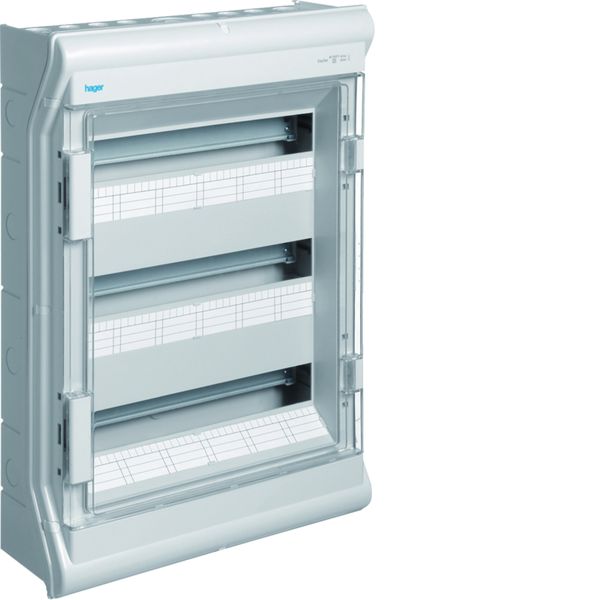 Coffret de distribution étanche Vector IP55, 3 rangées 54 modules 602x418x151mm VE318F