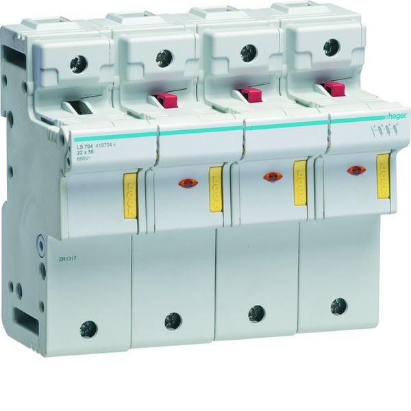 Coupe circuit 3P+N 125A 690V L58 accessoriable 8 modules LS704