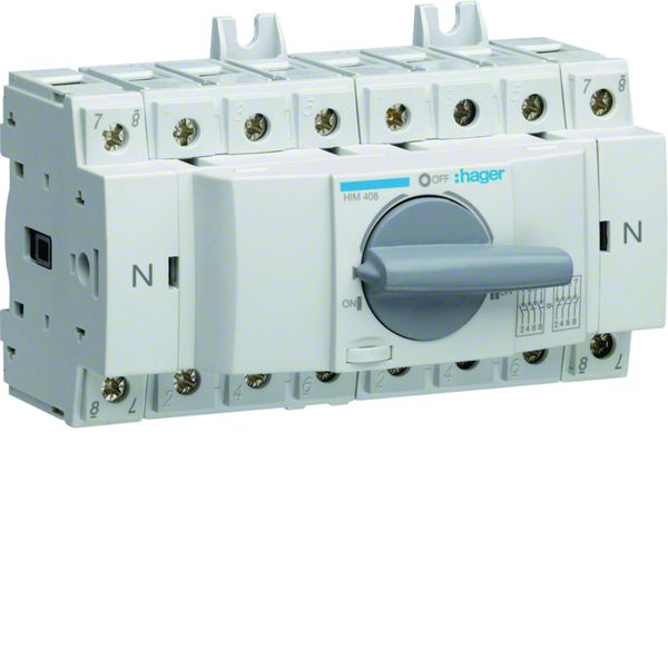 Inverseur de source modulaire 4P In80A Ue380 - 415Vac Poignée rotative courte HIM408