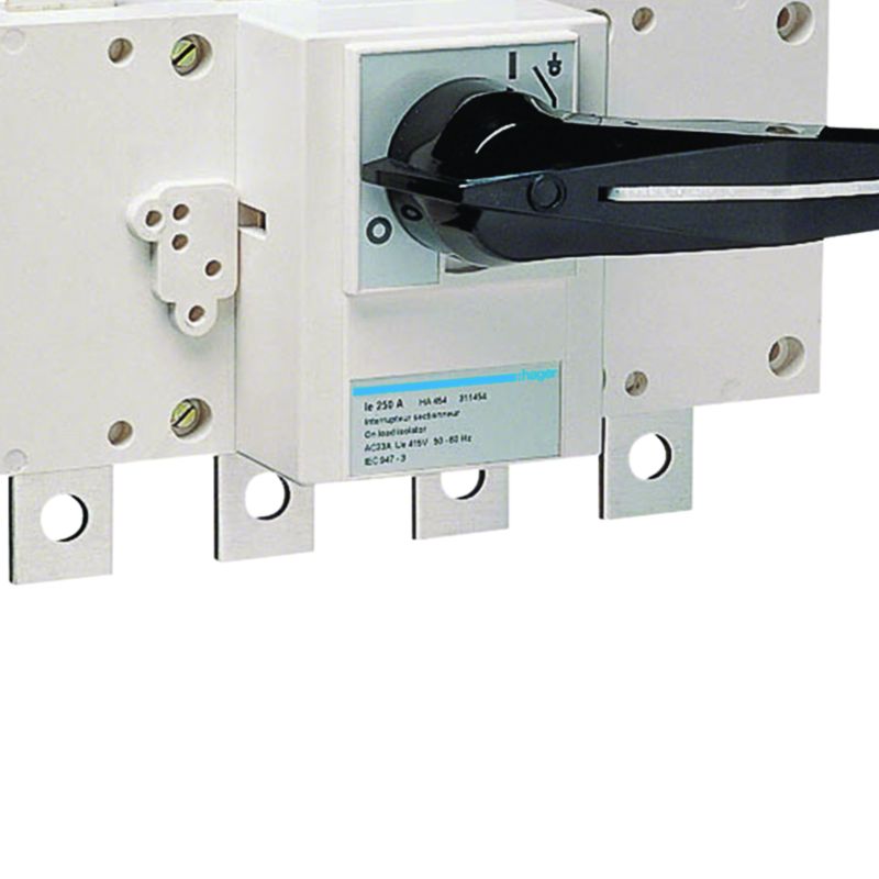 Interrupteur coupure apparente 4P In250A Ue380 - 415Vac Poignée rotative longue HA454