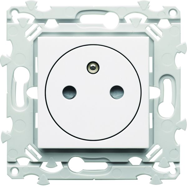 Prise de courant affleurante Essensya 2P+T Pure. Lot de 50 WE10650