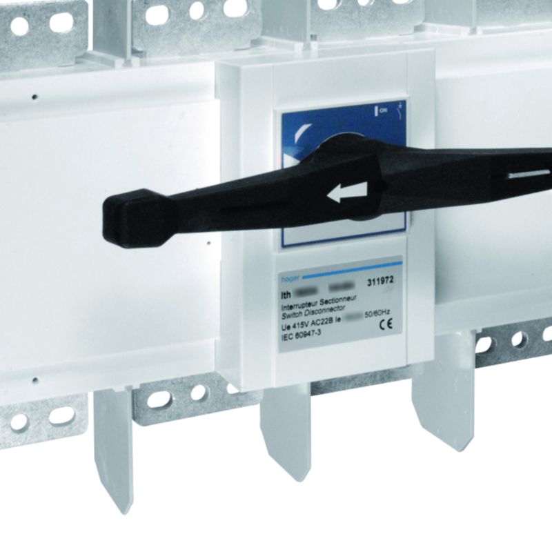 Interrupteur coupure apparente 4P In1250A Ue380 - 415Vac Poignée rotative longue HA462