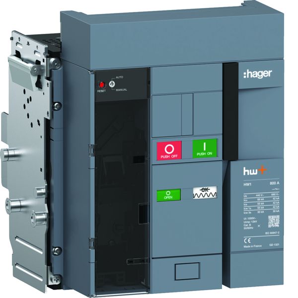 Disjoncteur Ouvert HW1 66kA 800A 3P Débrochable pour TU sentinel HW1E308DB