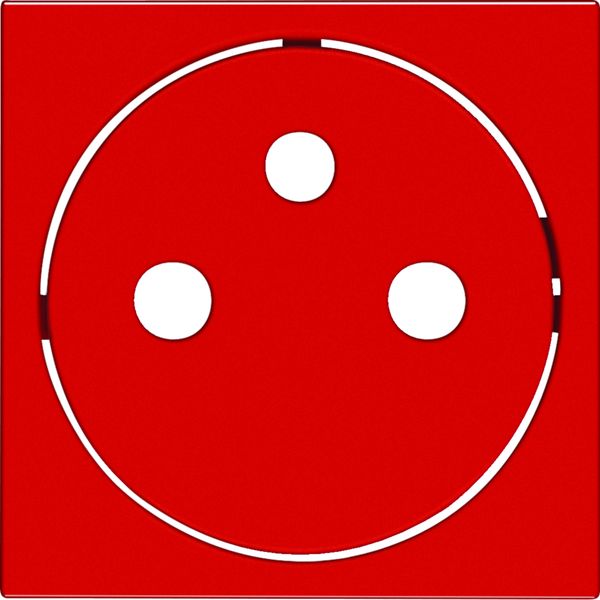 Enjoliveur Gallery prise de courant affleurante 2P+T, finition Rouge WXD106R