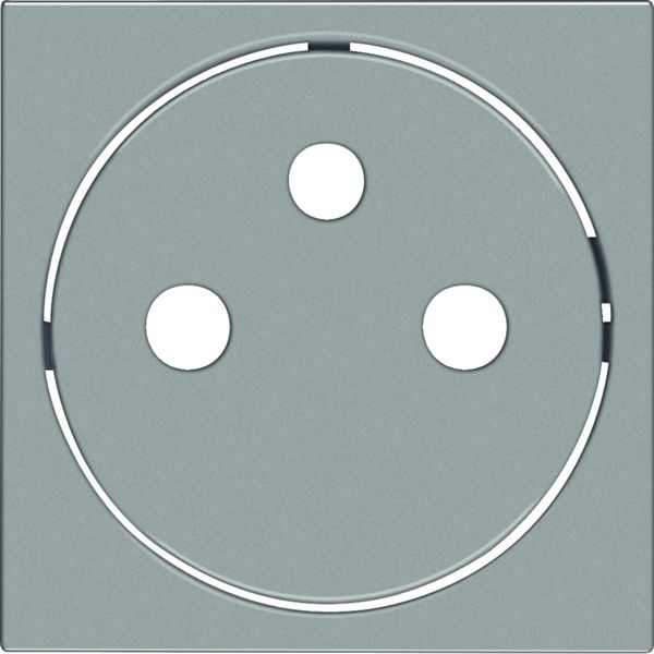 Enjoliveur Gallery prise de courant affleurante 2P+T, finition Titane WXD106T