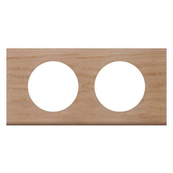 Plaque Céliane Matières 2 Postes Finition Chêne Blanchi legrand 069052