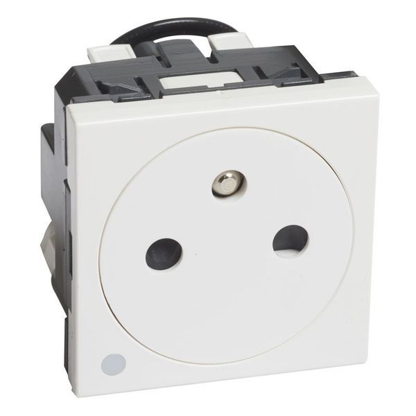 Mosaic Prise 2P+T F/B Surface Voyant Blanc legrand 077135