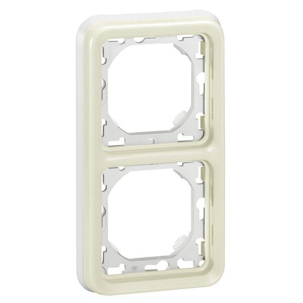 Support Plaque 2 Postes Verticaux Plexo Composable Ip55 Bl legrand 069696