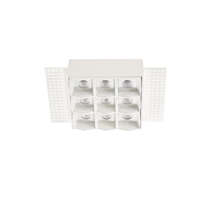 Encastré de plafond bento 9 x LED 20 blanc noir 90-6362-14-14
