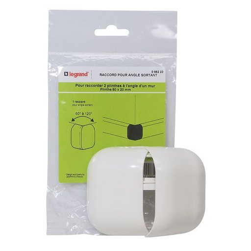 [LEG098223] Angle Exterieur Plinthe 80X20 legrand 098223