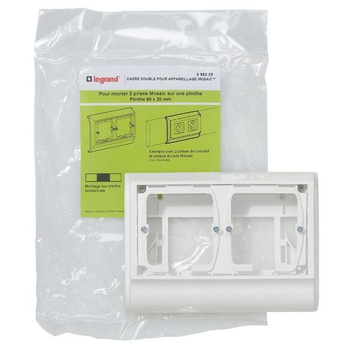 [LEG098229] Cadre Mosaic 2 Postes Pour Plinthe legrand 098229