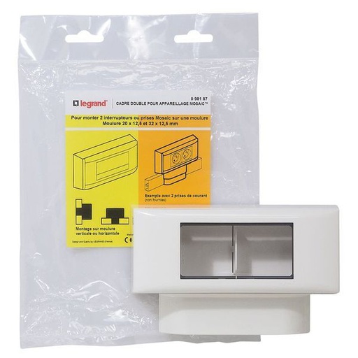 [LEG098187] Cadre 2 Postes Mosaic Pour Ep.12.5 legrand 098187
