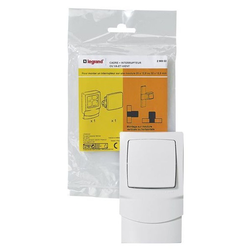 [LEG298902] Cadre 1 Poste + Vv Ep 12.5 legrand 298902