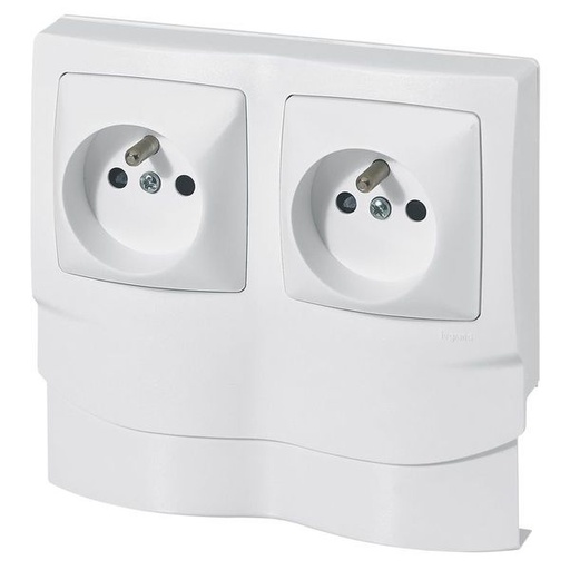 [LEG298903] Cadre 2 Postes Double Pc Ep 12.5 legrand 298903