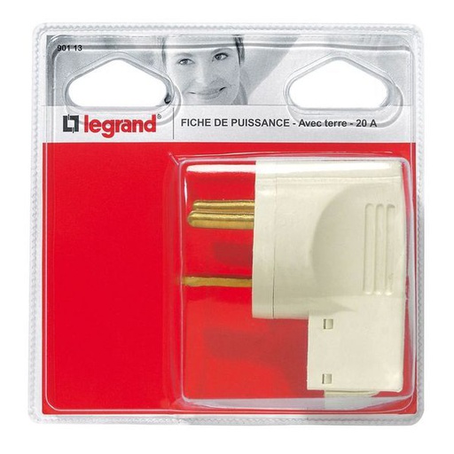 [LEG090113] Fiche M Coudee 2P+T 20A legrand 090113