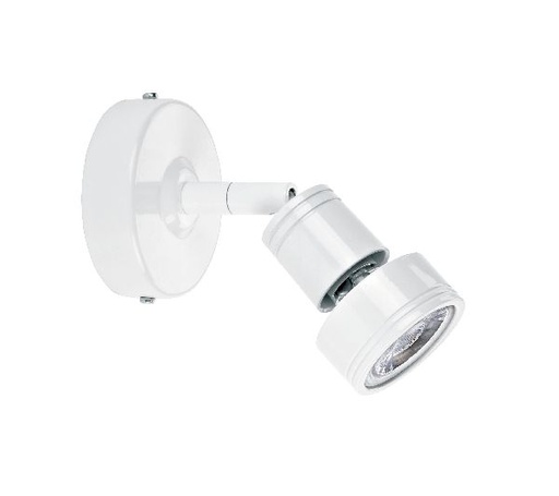 [ARI0221] Zao 01 - spot sur patère gu10, blanc, a/lpe led 6w 3000k 500lm incl - 0221