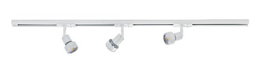 [ARI0257] Zao - rail 1 all. + 3 spots gu10, blanc, a/lpes led 6w 3000k 500lm inc - 0257