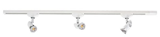 [ARI0326] Comete - rail 1 all.029 + 3 spots gu10 blanc, a/lpes led 6w 3000k 500l - 0326