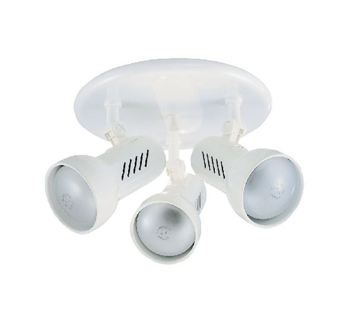 [ARI0696] Remora p3 - plafonnier 3 spots e27 100w max., blanc, lampes non incl. - 0696