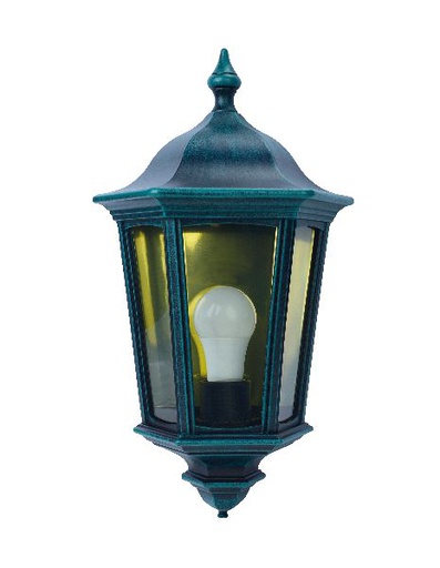 [ARI1932] Lizio - applique mur ext. ip44 ik08, vert, e27 100w max., lampe non in - 1932