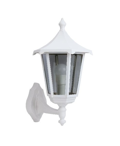 [ARI3030] Monaco - appl. mur ext. (bas) ip43 ik02, blanc, e27 100w max., lampe n - 3030