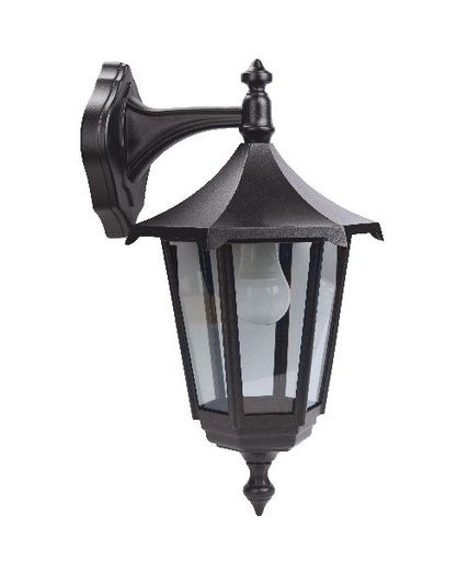 [ARI3036] Monaco - appl. mur ext. (haut) ip43 ik02, noir, e27 100w max., lampe n - 3036