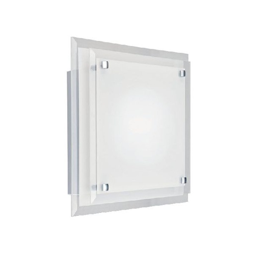 [ARI3976] Maggie - applique mur e27 60w max, carré, double verre opale, lampe no - 3976