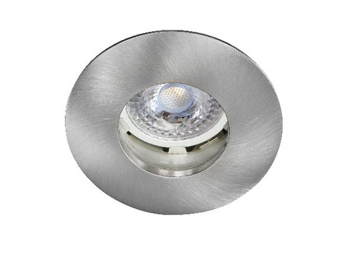 [ARI4077] Hidro-230 cx -encastré gu10, ip20/65, vol.2, rond, fixe, nickel, lampe - 4077