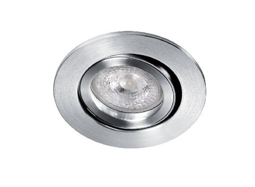 [ARI4145] Tipo r-230 - encastré gu10, rond, orientable et basc., alu, lampe non - 4145