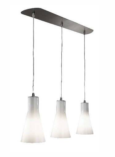 [ARI4178] Diana 140 - suspension triple e27, ø140mm, verre opale, lampe non incl - 4178