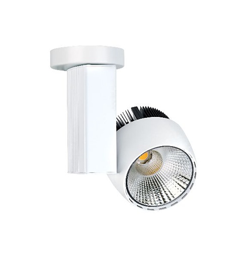 [ARI50190] Ikar 01 - proj. s/patère, blanc, angle 60°, led intég. 40w 4000k 4000l - 50190