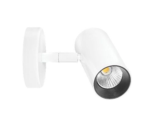 [ARI50468] Elma - proj. s/patère, blanc, angle 36°, led intég. 7,5w 4000k 570lm - 50468