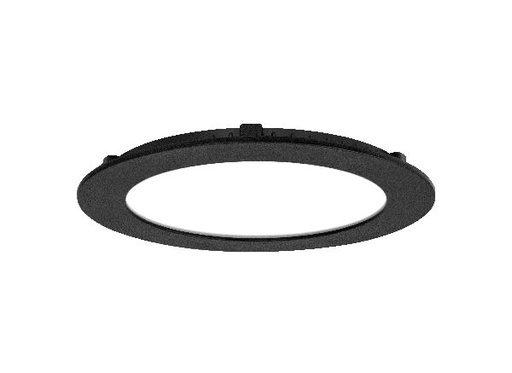 [ARI50806] Flat cct - downlight plat rond fixe noir 110° led 12w 770lm 3000/4000k - 50806