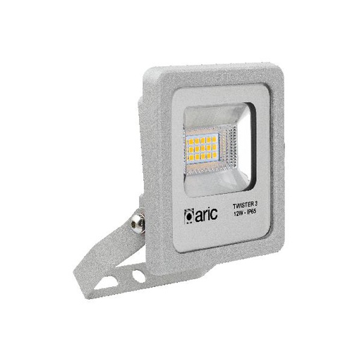 [ARI50830] Twister 3 - proj. ext. ip65 ik08, gris, 90° led intégré 12w 4000k 1550 - 50830