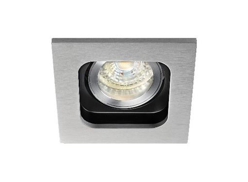 [ARI51062] Square 50 - encastré gu10, carré, orient., alu, a/lpe led 7w 3000k 650 - 51062