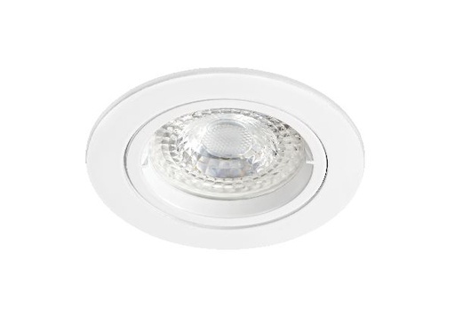 [ARI51168] Speed 50 - enc.gu10, ip20, rond, fixe, blanc, lpe led 6w 3000k 470lm i - 51168