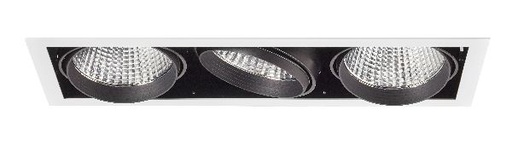 [ARI51178] Kit quadra tertio -downlight orient. blanc, 3 mod. led 34w 3000k 40° 3 - 51178