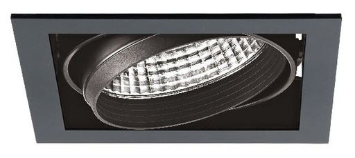 [ARI51215] Kit quadra mono -downlight orient. noir, module led 34w 4000k 40° 3400lm incl - 51214