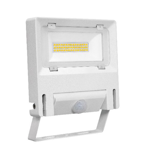 [ARI51273] Michelle - proj. ext. ip65 ik08 blanc 110° led intég. 30w 4000k + détecteur pir - 51272